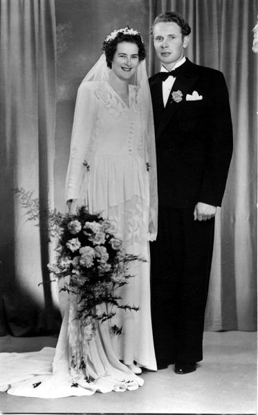 Hans og Gyda.jpg - Hans Bøe og Gyda f. Gullaksen - Brudebilde.